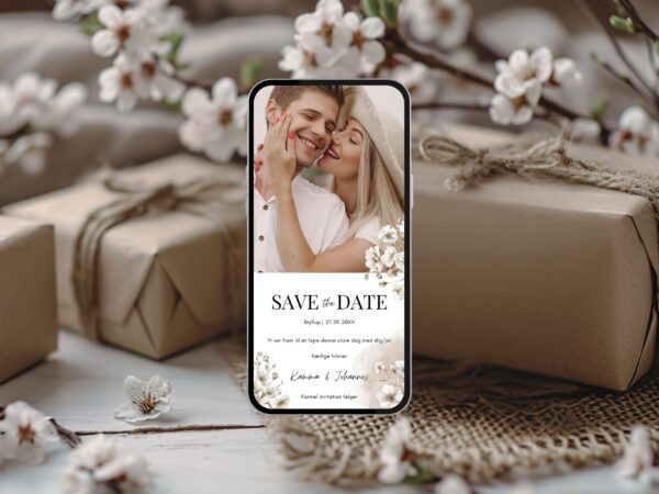 digital save the date bryllup