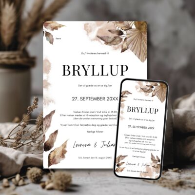 Leonora | Invitation bryllup kombi