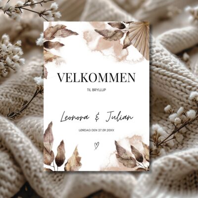 Leonora | Velkomstskilt bryllup