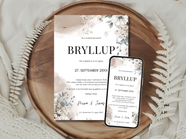 invitation bryllup