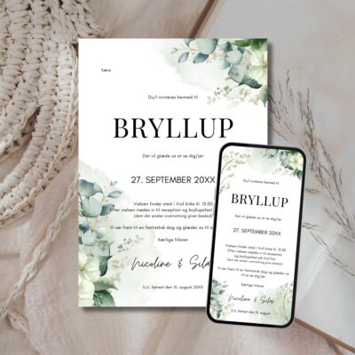 Nicoline | Invitation bryllup kombi