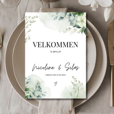 Nicoline | Velkomstskilt bryllup