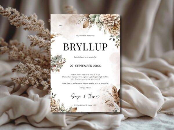 bryllupsinvitation