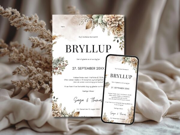 invitation bryllup