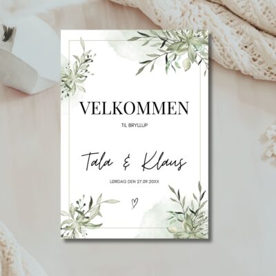 Tala | Velkomstskilt bryllup