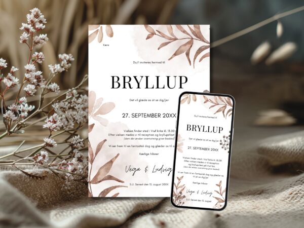 invitation bryllup