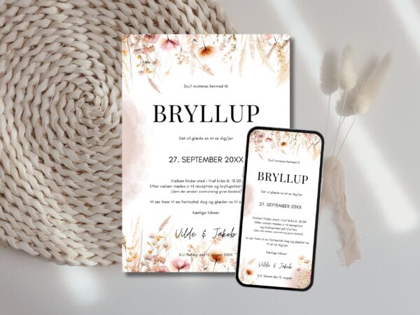 invitation bryllup