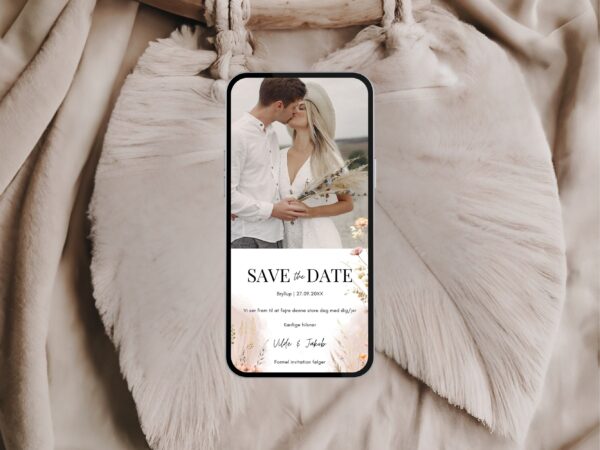 digital save the date bryllup
