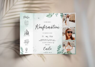 Emilie | Invitation konfirmation portfals