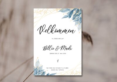 Billie | Velkomstskilt bryllup