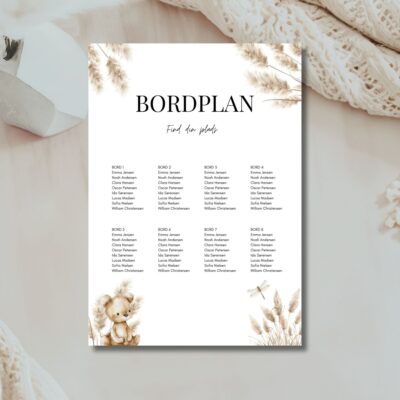 Annabel | Bordplan barnedåb