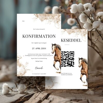 Hest | Konfirmationsinvitation lux