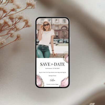 Hollie | Save the date kort konfirmation digital