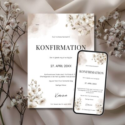 Kamma | Invitation konfirmation kombi