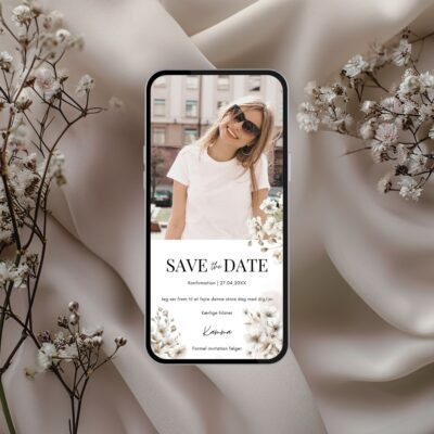 Kamma | Save the date kort konfirmation digital