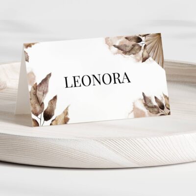 Leonora | Bordkort konfirmation dobbelt