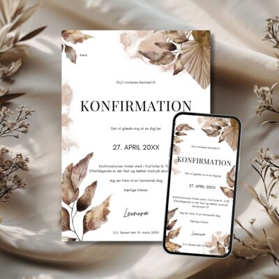 Leonora | Invitation konfirmation kombi