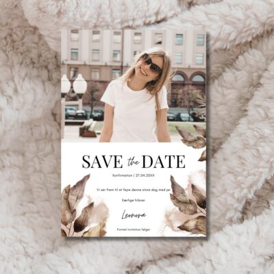 Leonora | Save the date kort konfirmation