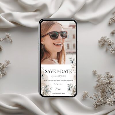 Mira | Save the date kort konfirmation digital