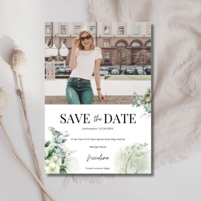 Nicoline | Save the date kort konfirmation