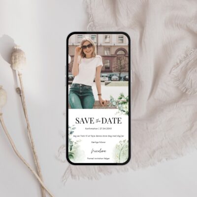 Nicoline | Save the date kort konfirmation digital