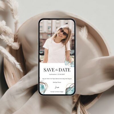 Noa | Save the date kort konfirmation digital