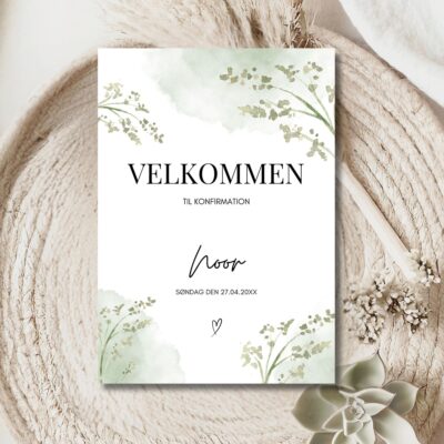 Noor | Velkomstskilt konfirmation