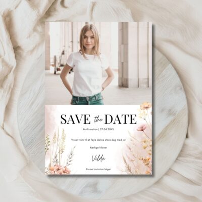 Vilde | Save the date kort konfirmation