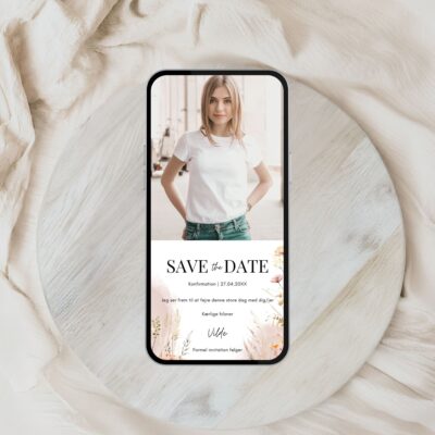 Vilde | Save the date kort konfirmation digital