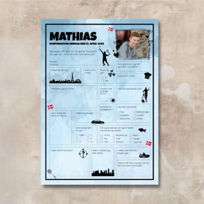 Badminton | Fremtidsquiz til konfirmation blå
