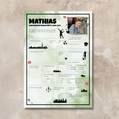 Badminton | Fremtidsquiz til konfirmation grøn