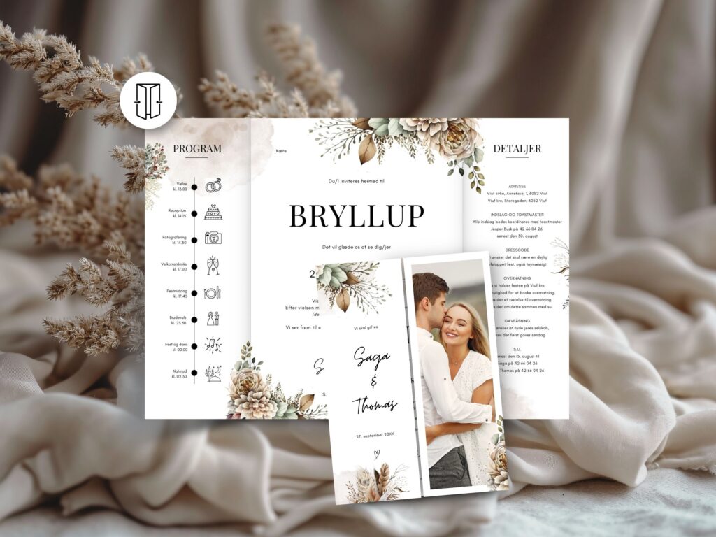 bryllupsinvitation portfals