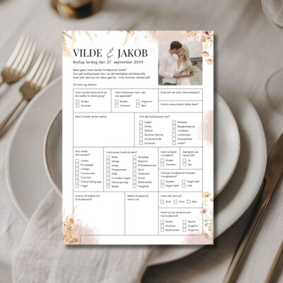 Vilde | Quiz til bryllup
