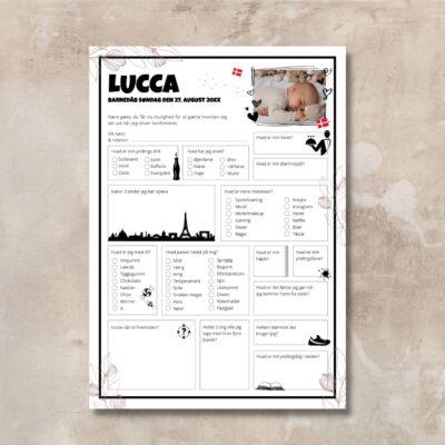 Lucca | Fremtidsquiz til barnedåb