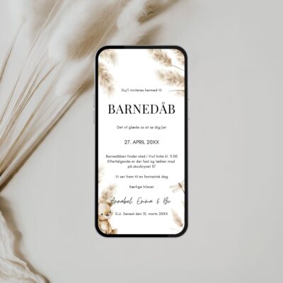 Annabel | Digital invitation barnedåb