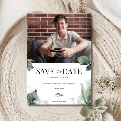 Atlas | Save the date kort konfirmation