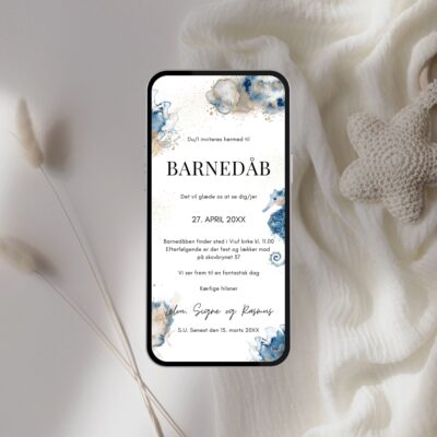 Lelou | Digital invitation barnedåb