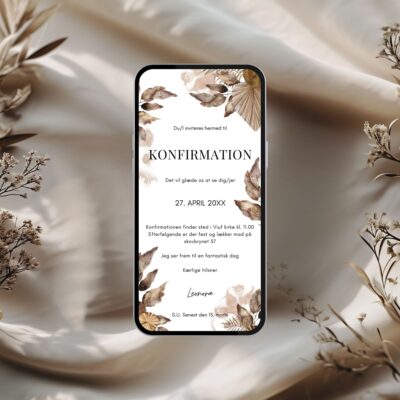 Leonora | Invitation konfirmation digital