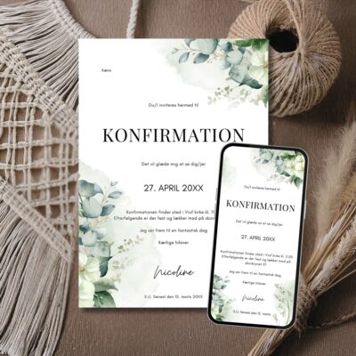 Nicoline | Invitation konfirmation kombi