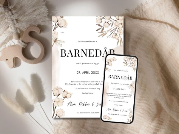 invitation barnedåb