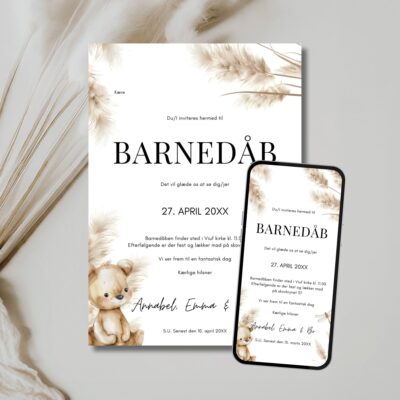 Annabel | Invitation barnedåb kombi