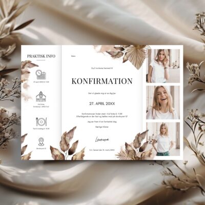 Leonora | Invitation konfirmation portfals