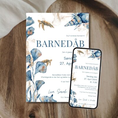 Liva | Invitation barnedåb kombi