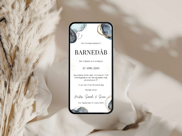 digital invitation barnedåb