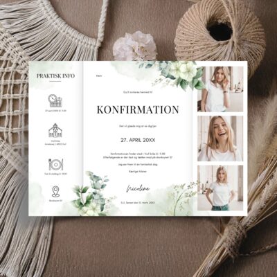 Nicoline | Invitation konfirmation portfals