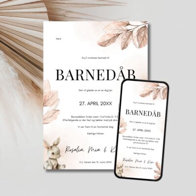 Rosalia | Invitation barnedåb kombi