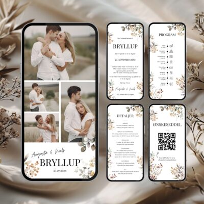 Augusta | Digital invitation bryllup supreme