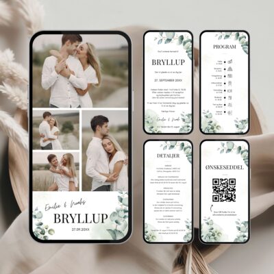 Emilie | Digital invitation bryllup supreme
