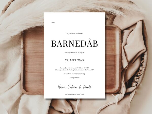 invitation barnedåb
