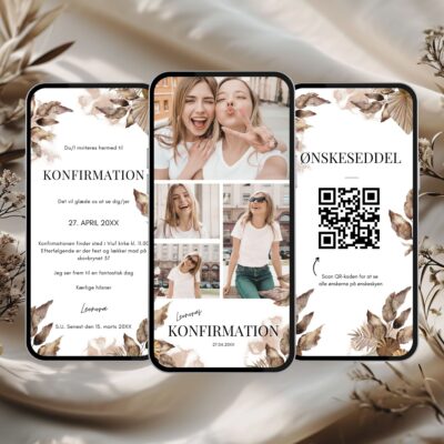 Leonora | Digital invitation konfirmation lux